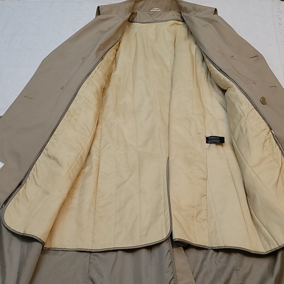 Vintage Oleg Cassini trench coat tan khaki 44 Reg - Picture 8 of 12